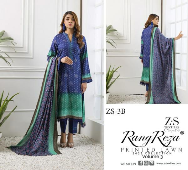 Rang Reza Printed Lawn 3 Regular Wear Cotton Karachi Dress Material